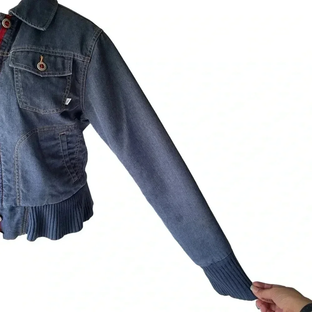 Patagonia Denim Jean Jacket Women Size S Classic Cozy Vintage W’s High Wire Hem